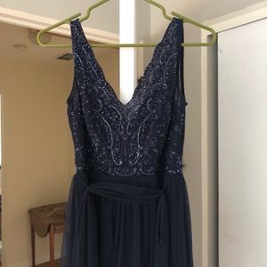 Adrianna Papell Navy Bridesmaid Dress